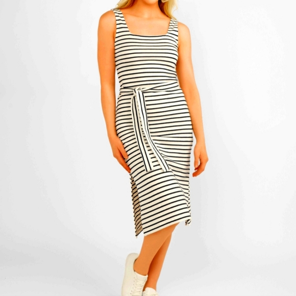 Dex Navy & White summer dress - Picture 1 of 7